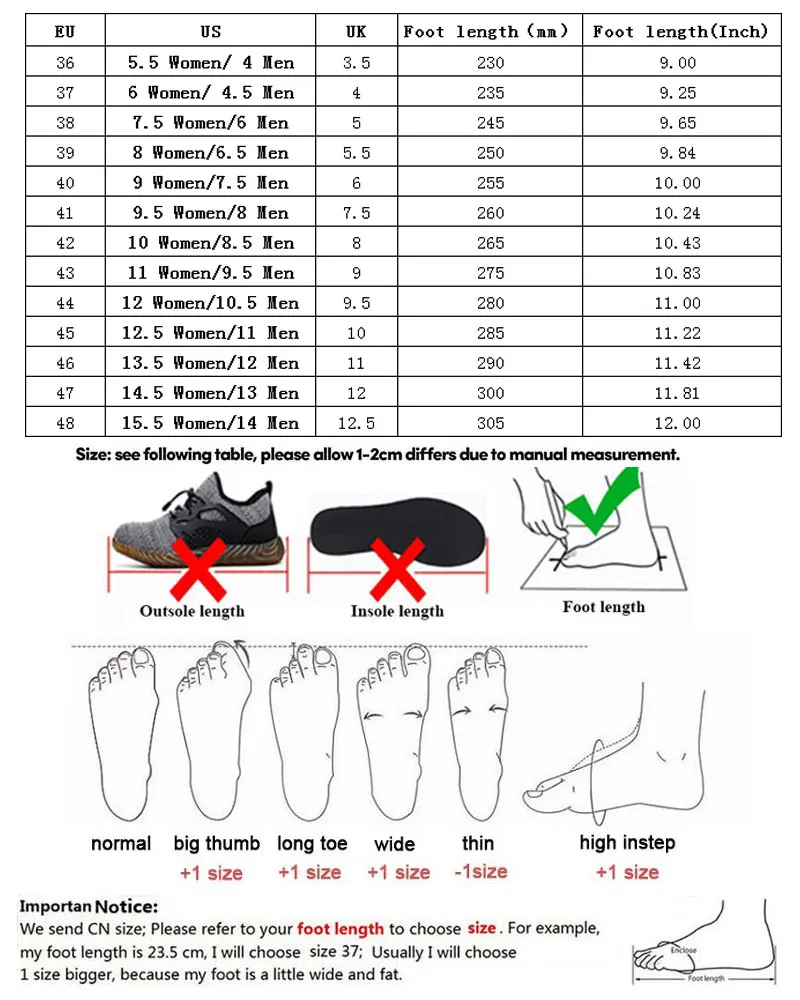 SUADEX Work Boots Safety Steel Toe Shoes Men Breathable Sneakers Shoes Ankle Hiking Boots Anti-Piercing Protective Footwear