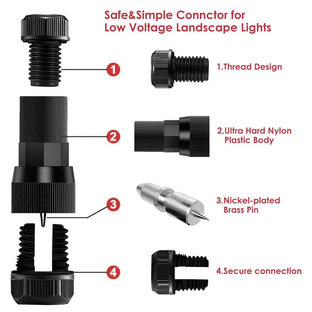 20/40PCS Low Voltage Landscape Wire Connector Easy Install Landscape Lighting Connector ,12/14/16/18 AWG Wire Cable Connectors