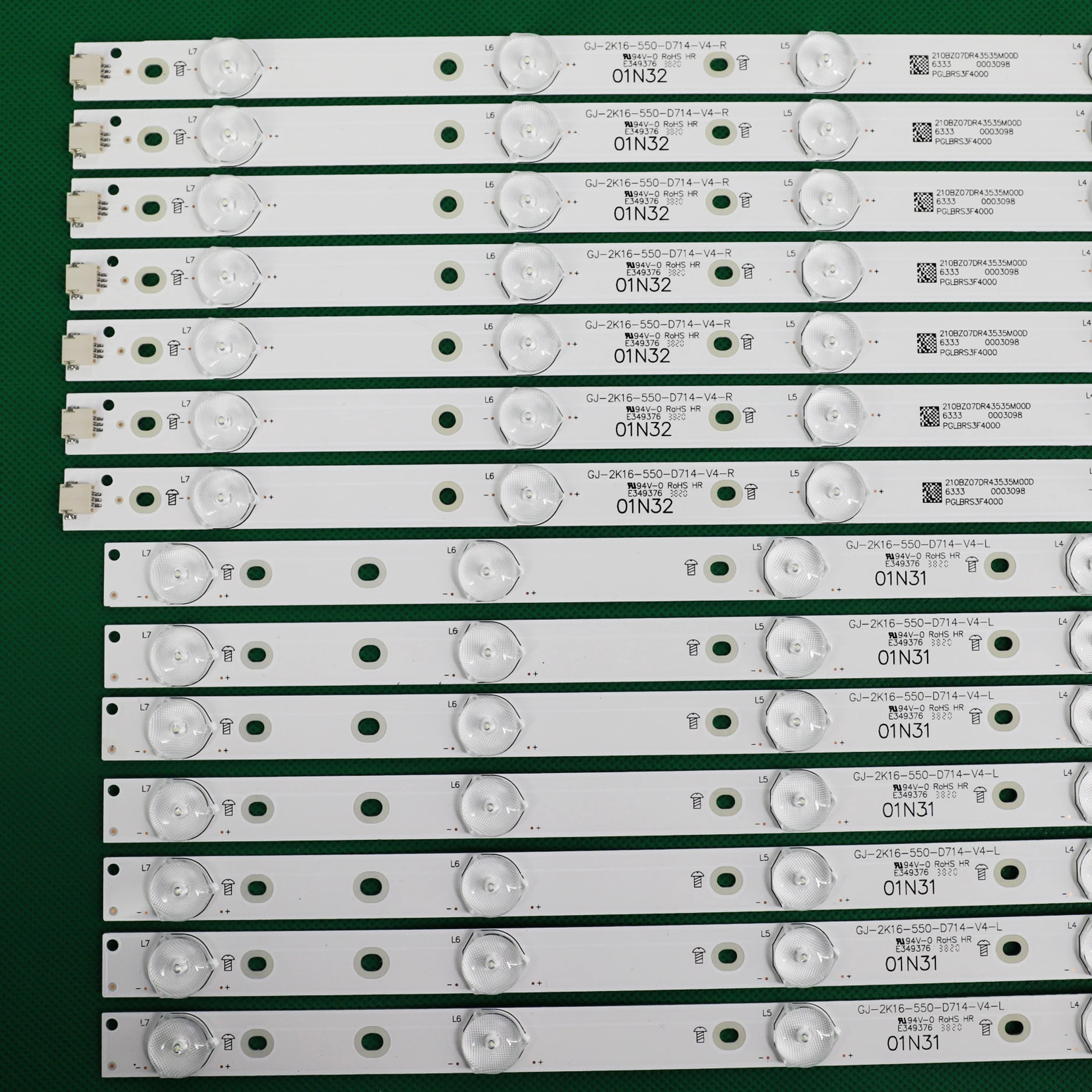 LED Backlight Strip 14lamp for Phil ips 55"TV 55PFF5701/T3 LB55072 55PUS6501/12 TPT550U2 EQLSHA.G GJ-2K16-550-D714-V4-L TPT550J1