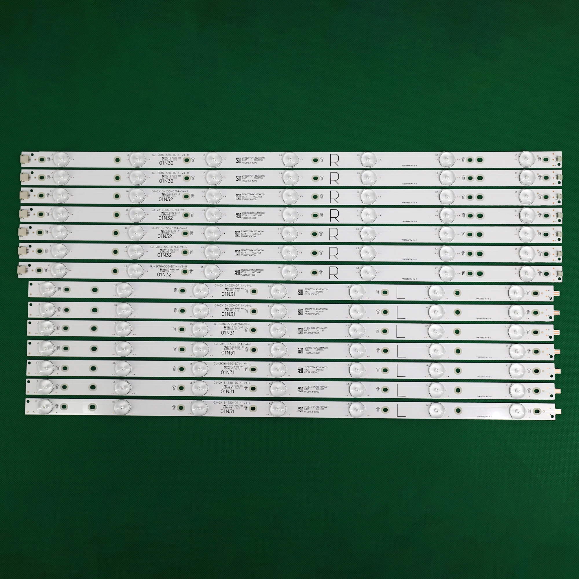 LED Backlight Strip 14lamp for Phil ips 55"TV 55PFF5701/T3 LB55072 55PUS6501/12 TPT550U2 EQLSHA.G GJ-2K16-550-D714-V4-L TPT550J1