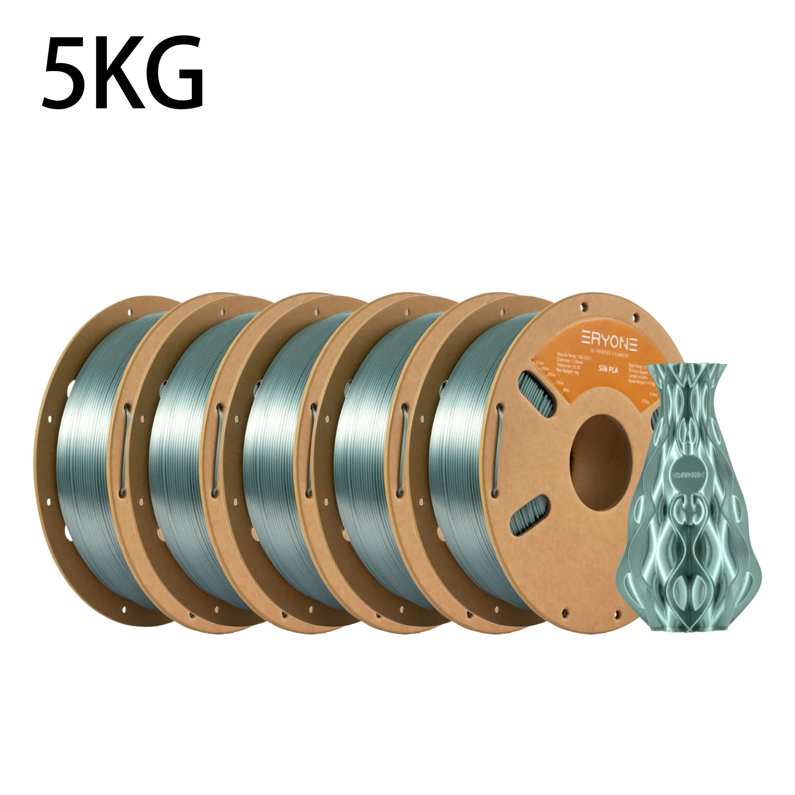 ERYONE Silk PLA Filament 3KG/5KG/10KG New Arrival Silk 1.75mm No Bubble Vacuum Biodegradable Fast Ship Overseas Warehouse