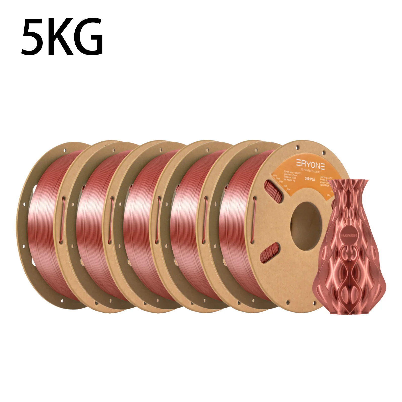 ERYONE Silk PLA Filament 3KG/5KG/10KG New Arrival Silk 1.75mm No Bubble Vacuum Biodegradable Fast Ship Overseas Warehouse