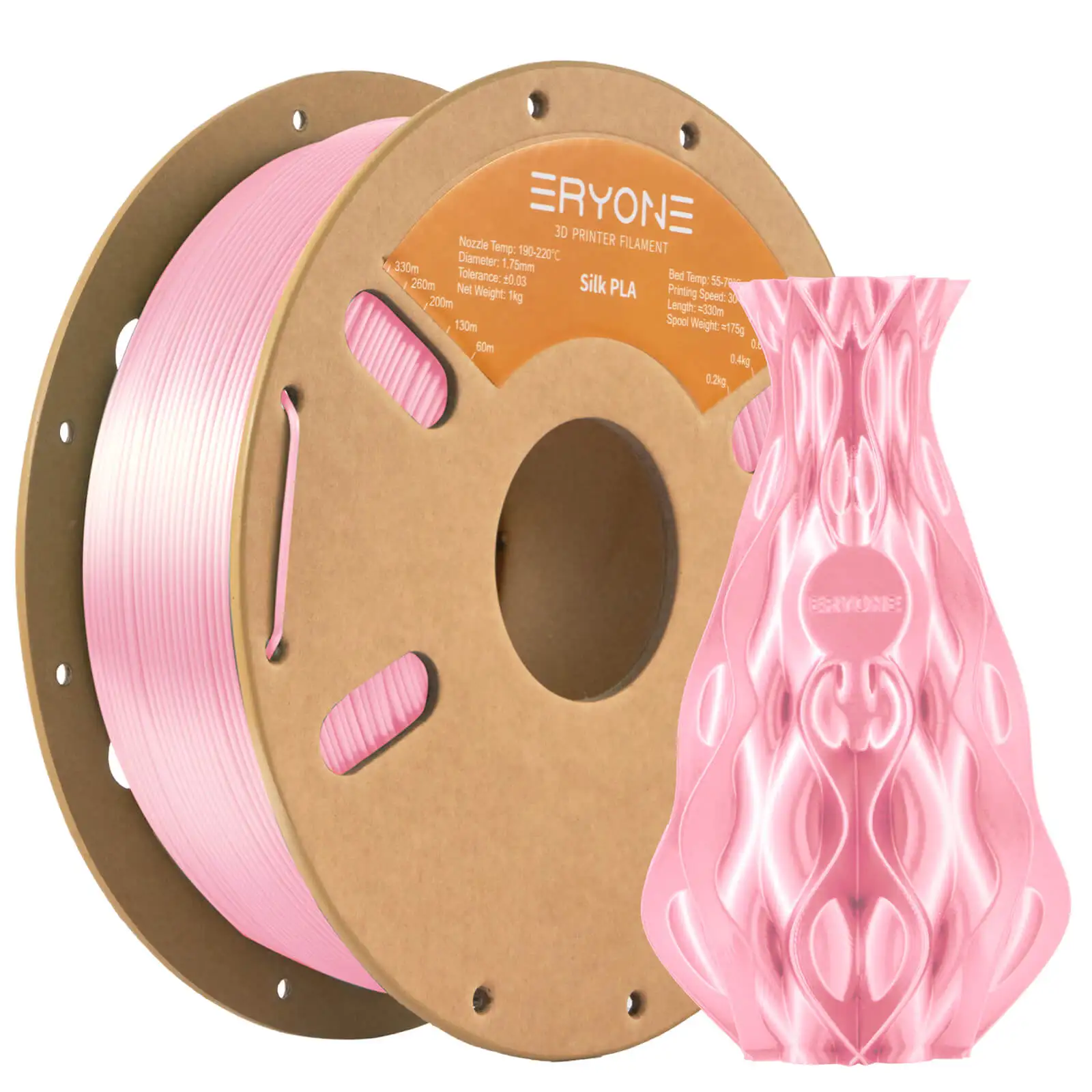 ERYONE Silk PLA Filament 3KG/5KG/10KG New Arrival Silk 1.75mm No Bubble Vacuum Biodegradable Fast Ship Overseas Warehouse