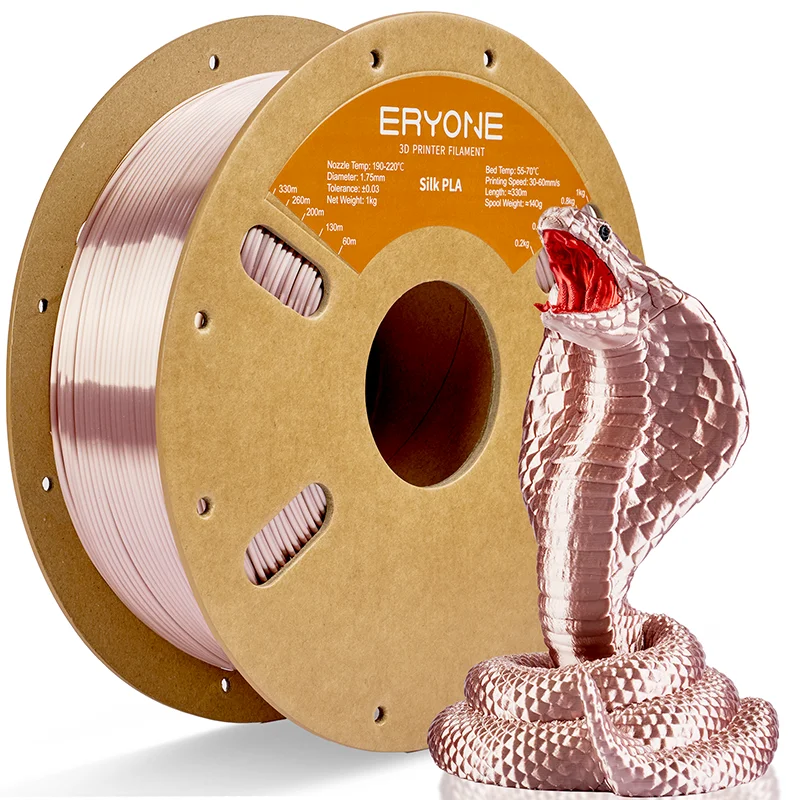 ERYONE Silk PLA Filament 3KG/5KG/10KG New Arrival Silk 1.75mm No Bubble Vacuum Biodegradable Fast Ship Overseas Warehouse