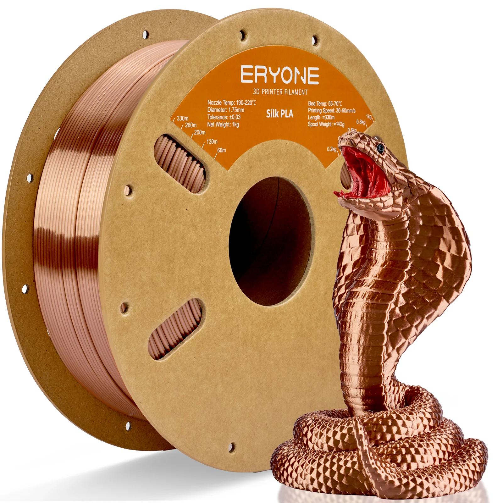 ERYONE Silk PLA Filament 3KG/5KG/10KG New Arrival Silk 1.75mm No Bubble Vacuum Biodegradable Fast Ship Overseas Warehouse
