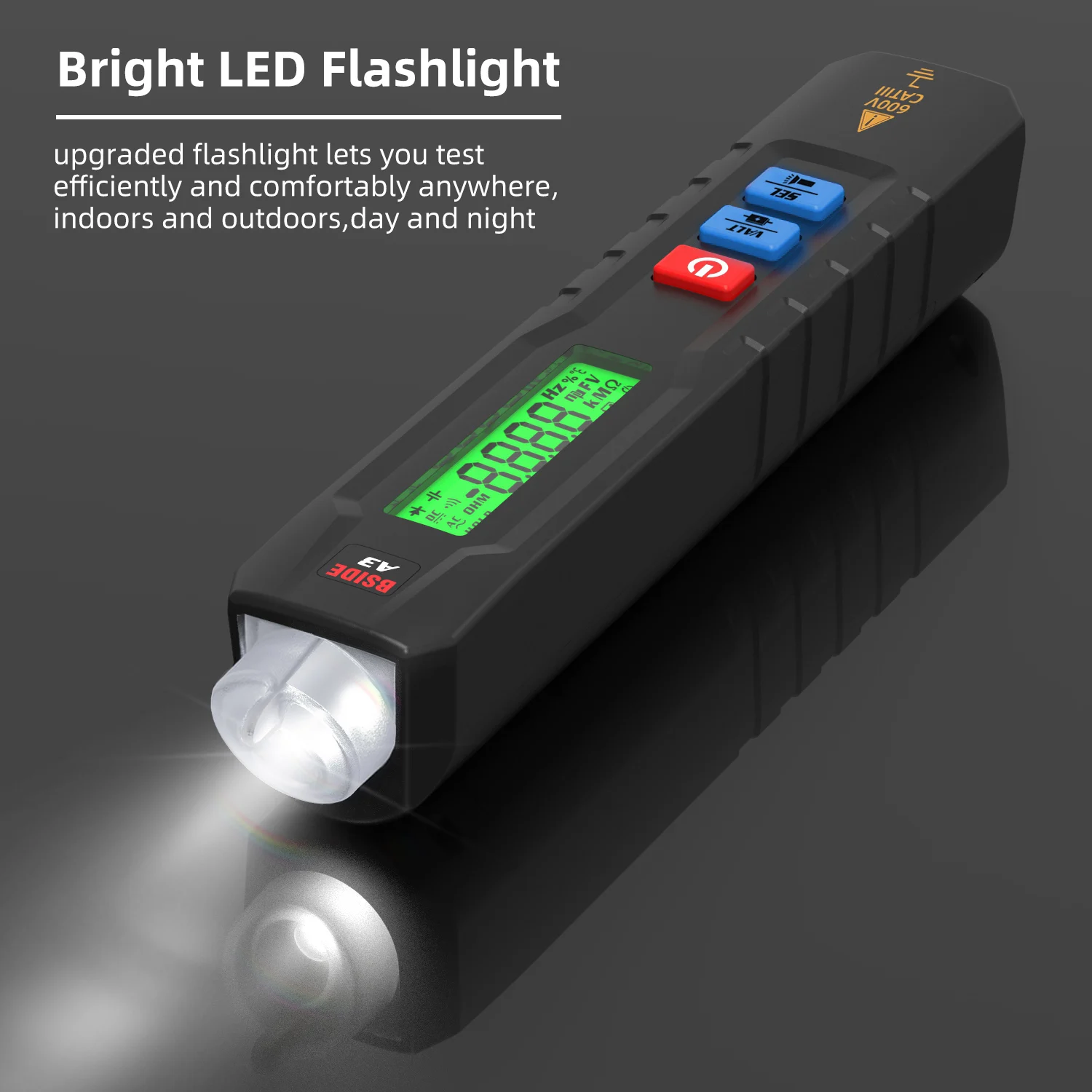 BSIDE Smart Digital Multimeter Pen Type Multitester True RMS Voltmeter DC AC Voltage Capacitance Ohm Hz Diode NCV Live tester