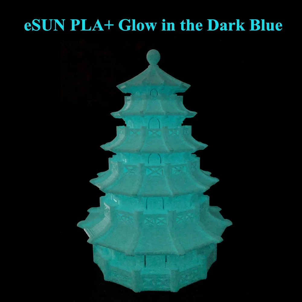 ESUN PLA Filament 1.75mm Glow in the Dark PLA 3D Printer Material 1KG Spool Luminous 3D Printing Filament for 3D Printer