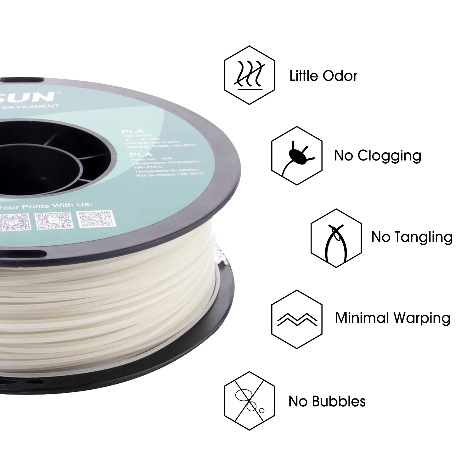ESUN PLA Filament 1.75mm Glow in the Dark PLA 3D Printer Material 1KG Spool Luminous 3D Printing Filament for 3D Printer