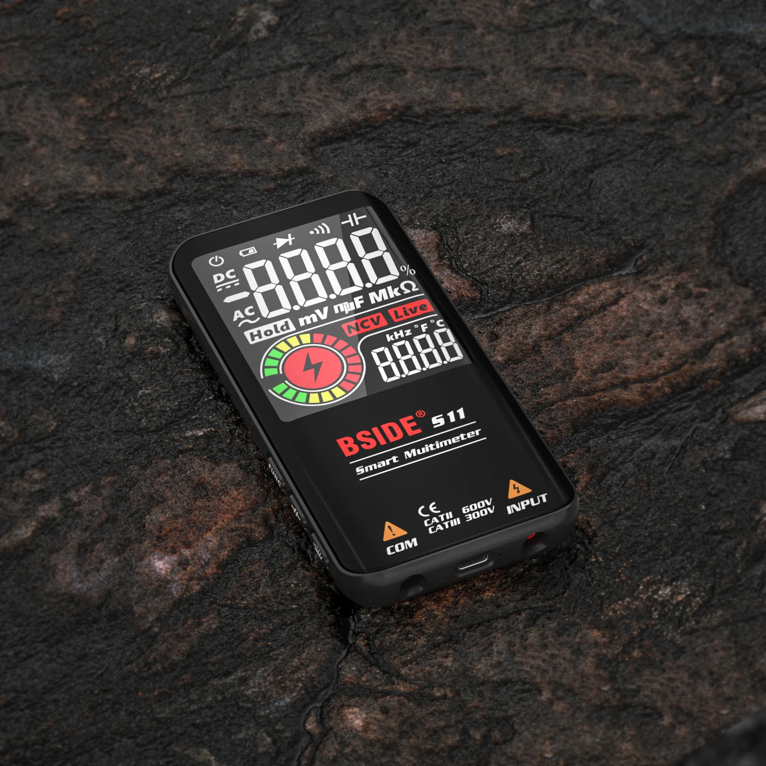 BSIDE S10 / S11 Digital Smart Multimeter Color LCD Display 9999 Digital DC AC Voltage Capacitor Ohm Diode NCV Hz Tester DMM