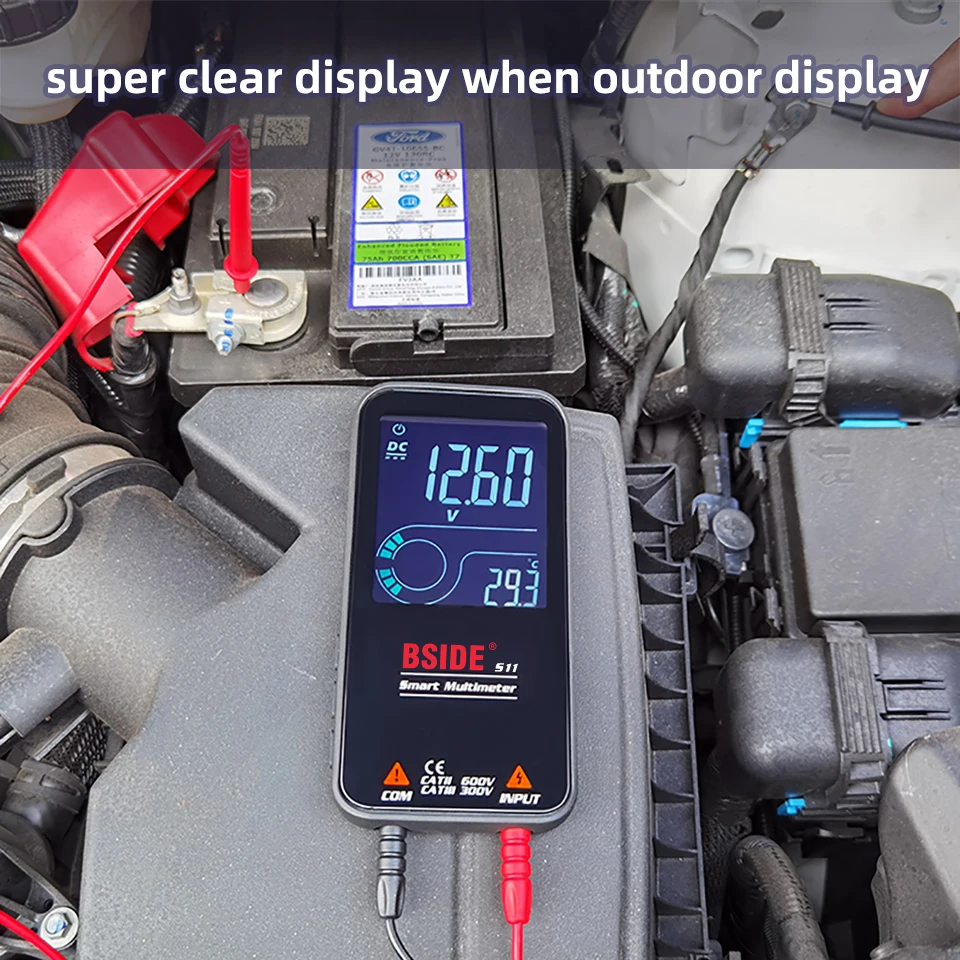 BSIDE S10 / S11 Digital Smart Multimeter Color LCD Display 9999 Digital DC AC Voltage Capacitor Ohm Diode NCV Hz Tester DMM