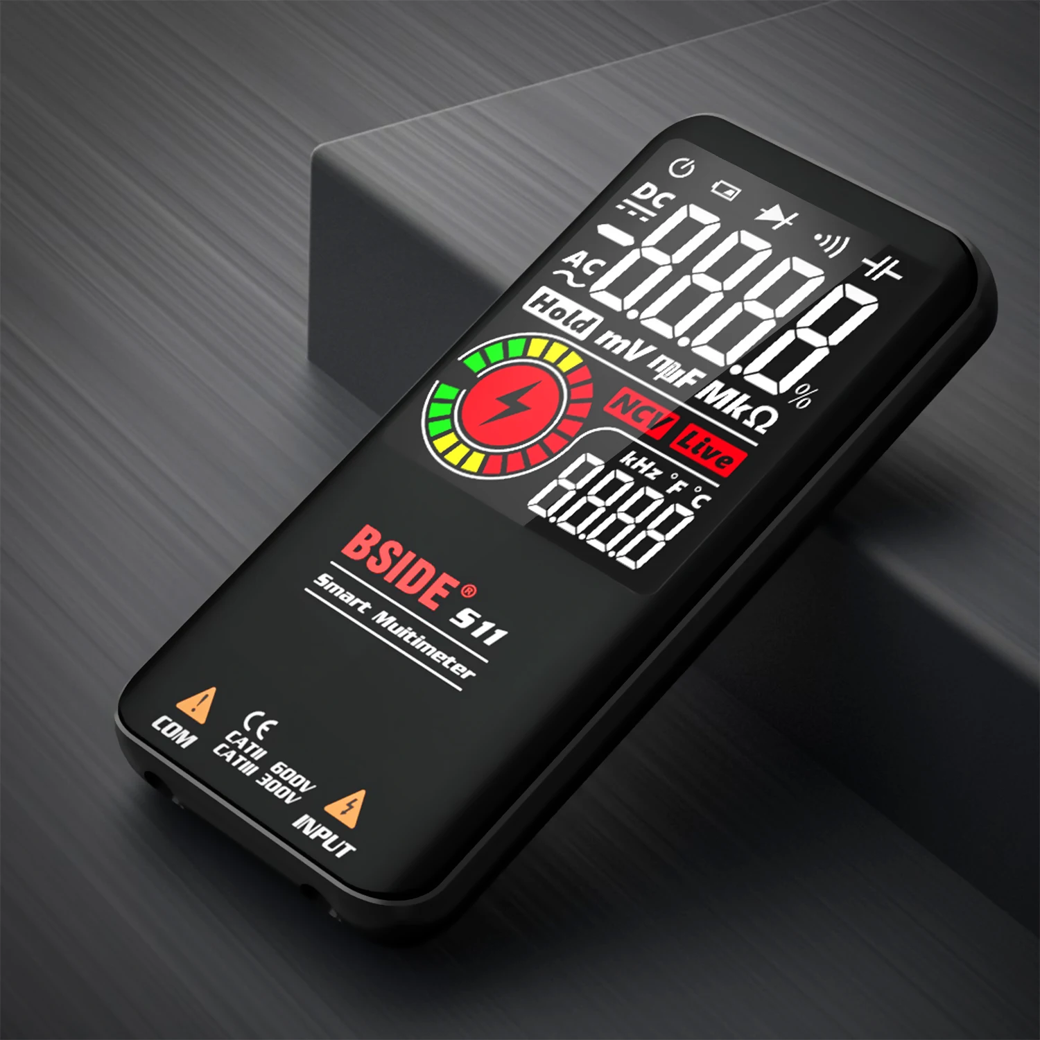 BSIDE S10 / S11 Digital Smart Multimeter Color LCD Display 9999 Digital DC AC Voltage Capacitor Ohm Diode NCV Hz Tester DMM