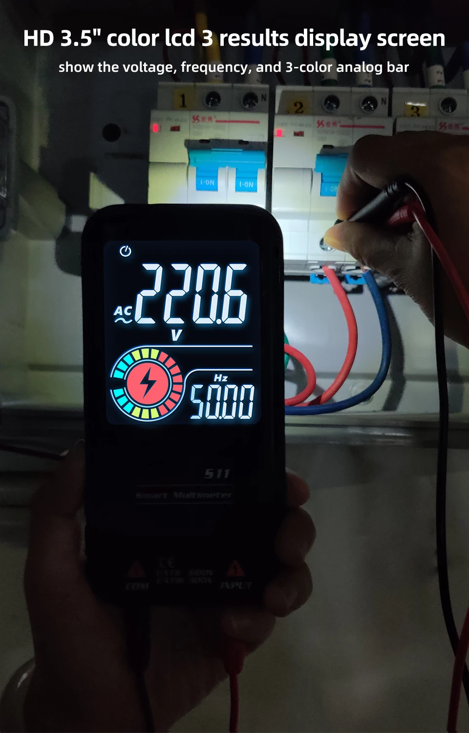 BSIDE S10 / S11 Digital Smart Multimeter Color LCD Display 9999 Digital DC AC Voltage Capacitor Ohm Diode NCV Hz Tester DMM