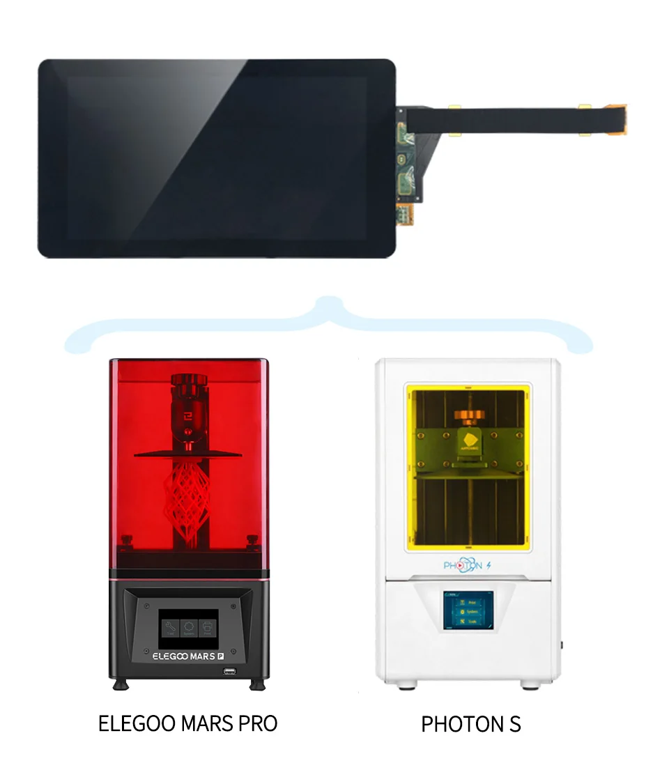 ELEGOO Mars Pro/Photon S LCD Screen LS055R1SX04 1440×2560 5.5 2k LCD SX04 With Glass Protector