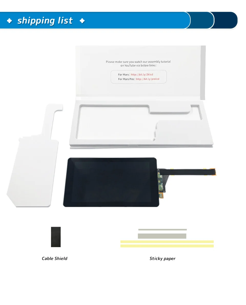 ELEGOO Mars Pro/Photon S LCD Screen LS055R1SX04 1440×2560 5.5 2k LCD SX04 With Glass Protector