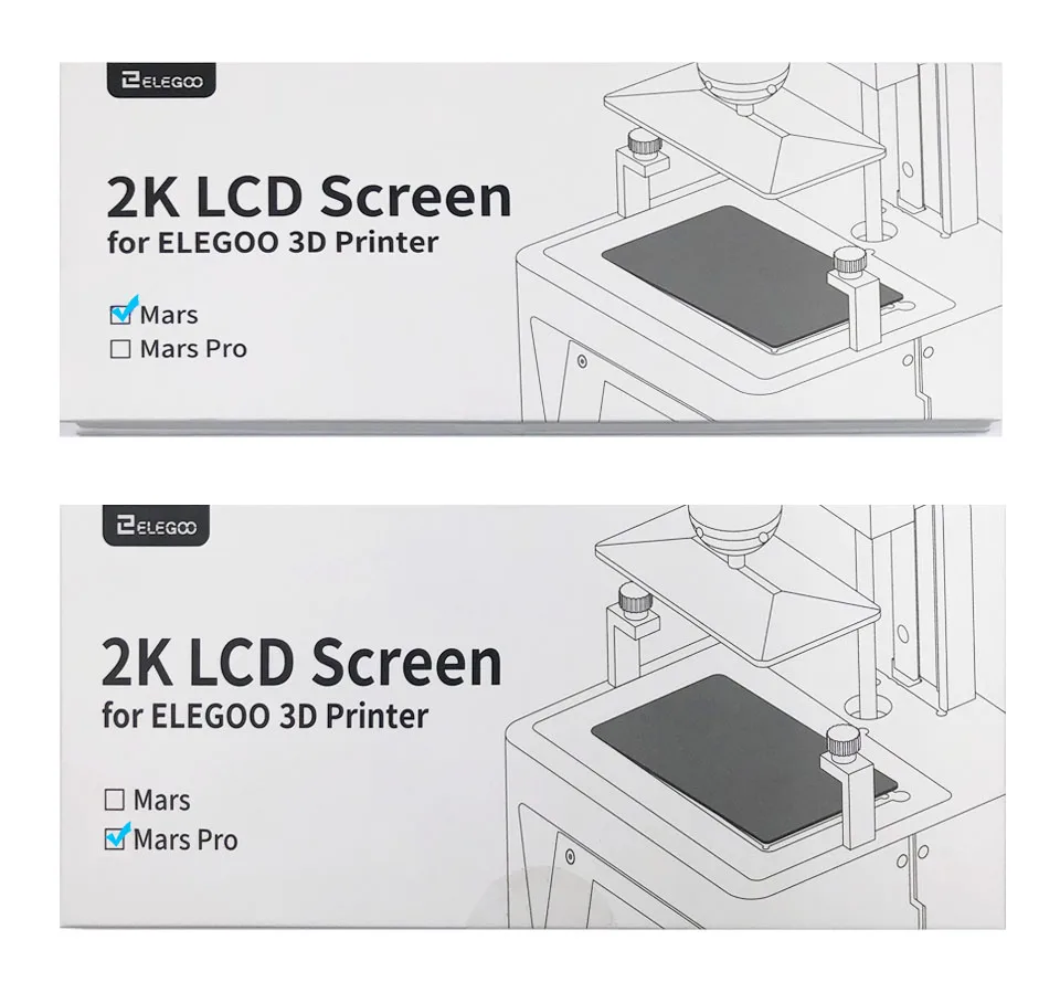 ELEGOO Mars Pro/Photon S LCD Screen LS055R1SX04 1440×2560 5.5 2k LCD SX04 With Glass Protector