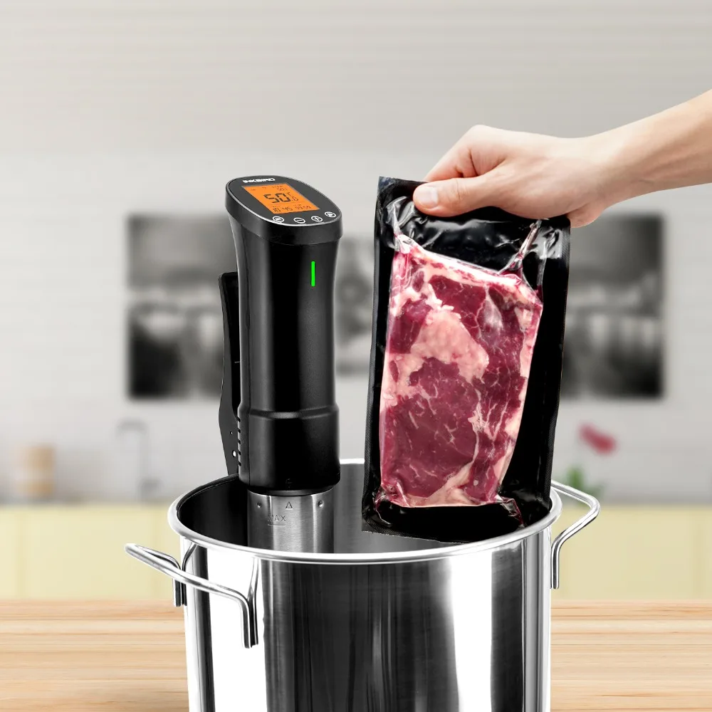INKBIRD ISV-200W Wi-Fi 1000W Powerful&Durable Culinary Sous Vide with Stainless Steel Immersion Circulator LCD Screen Free APP