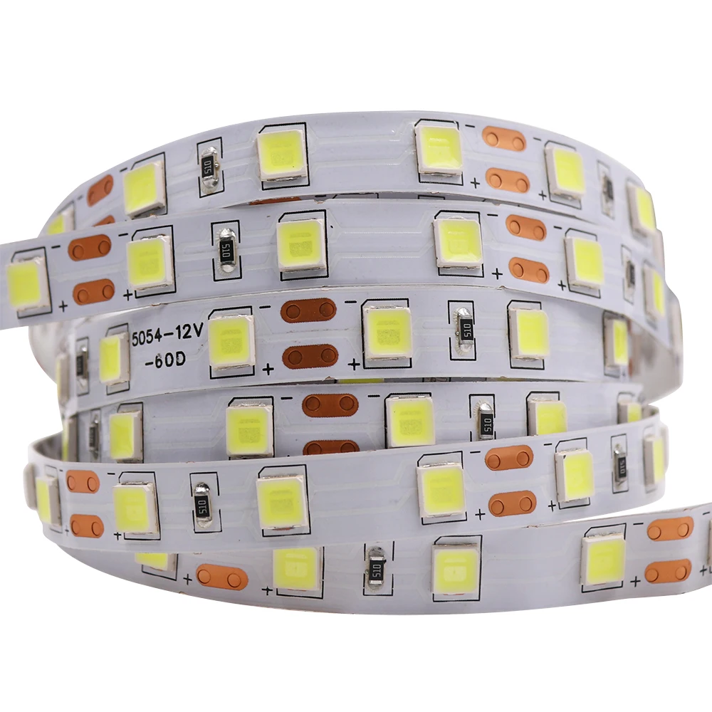 5M 5054 Led Strip Light DC 12V 60/120 LEDs/M Waterproof Led Tape Cold White Warm White Flexible Led Light Lamp Home Decor Lights
