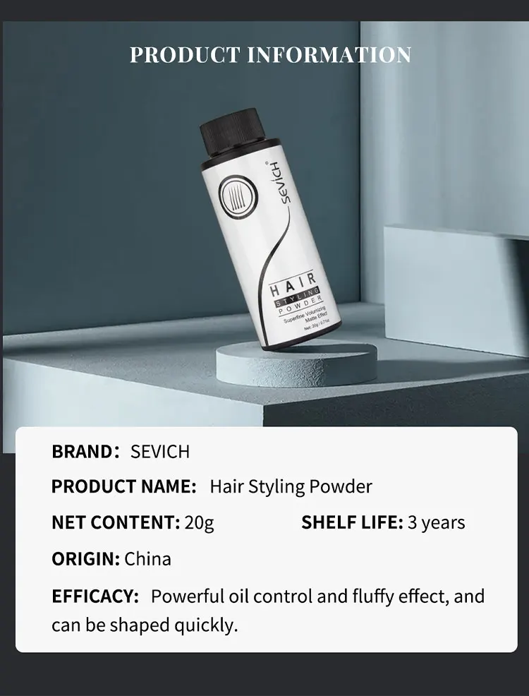 Sevich Hair Styling Powder 20g Fluffy Thin Hair Powder Spray Increases Hair Volume Captures Haircut Unisex Styling Hairspray