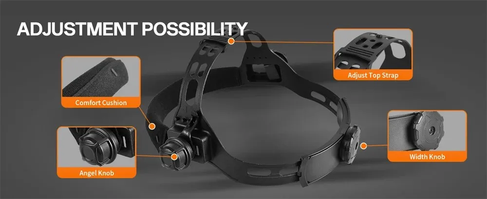 HITBOX Large Viewing Screen Solar Powered Auto Darkening HT111 Welding Helmet PRO ARC Sensor Wide Shade Mask For TIG MIG Welder