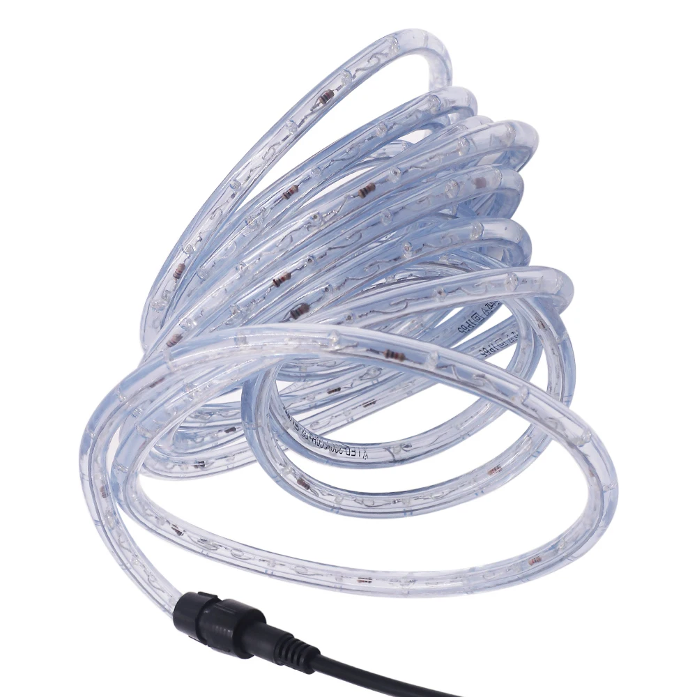 EU 220V Neon Strip Waterproof Outdoor Garden 360 Degree Ligthing LED Rope Tube Lamp Multi Rainbow Fairy Lights