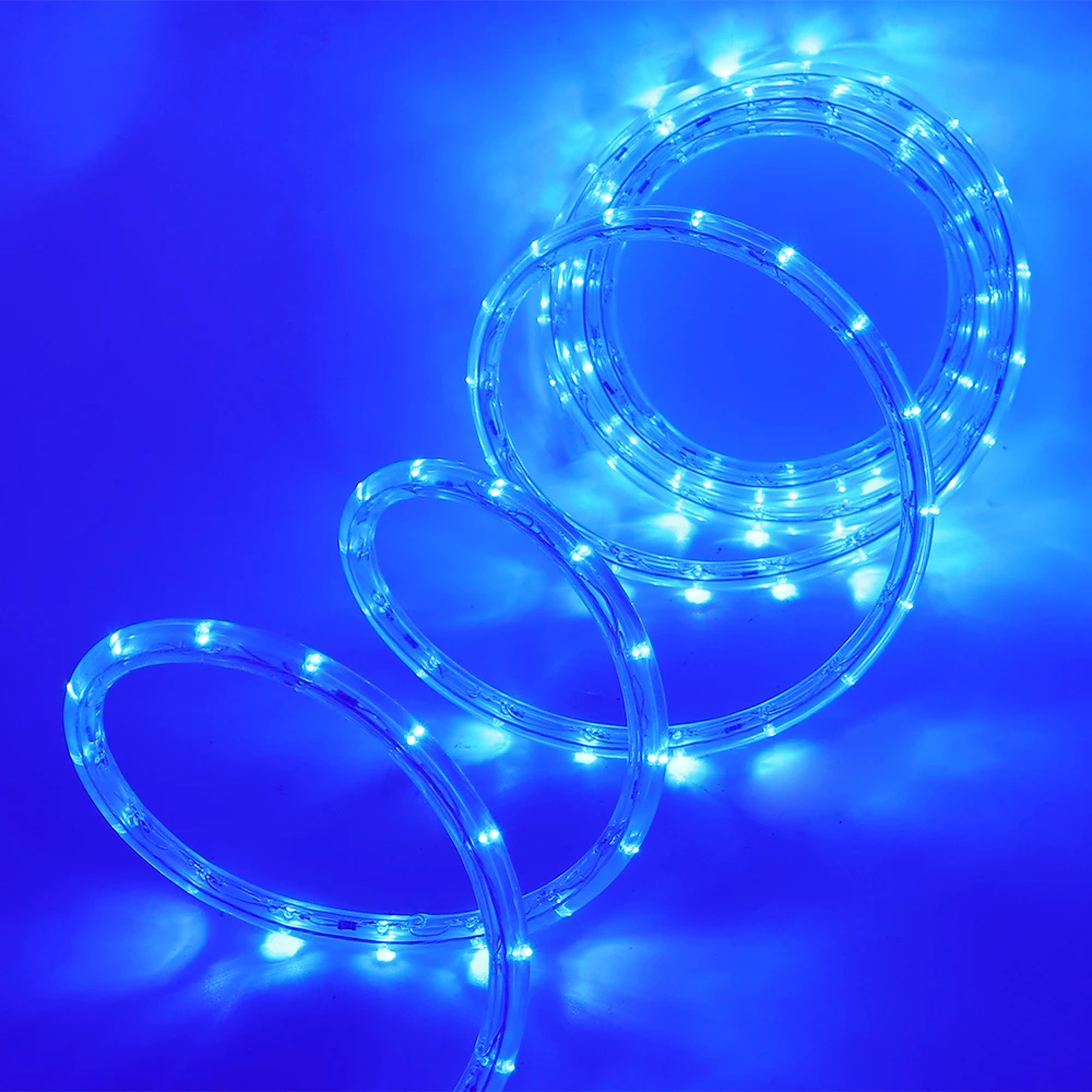 EU 220V Neon Strip Waterproof Outdoor Garden 360 Degree Ligthing LED Rope Tube Lamp Multi Rainbow Fairy Lights