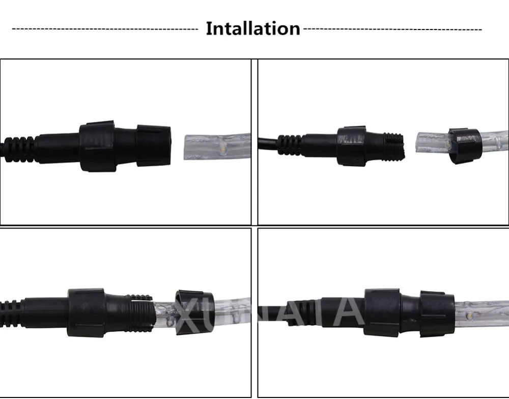 EU 220V Neon Strip Waterproof Outdoor Garden 360 Degree Ligthing LED Rope Tube Lamp Multi Rainbow Fairy Lights