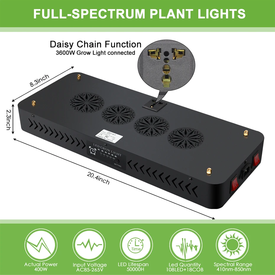 3600W COB LED Grow Light plantas phytolamp For Greenhouse Hydroponics Grow Lamp Indoor Plant Flower Seeding