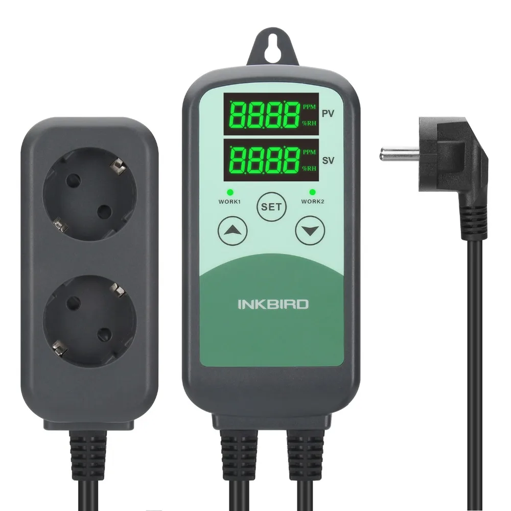 INKBIRD ICC-500T Digital CO2 Controller Programmable CO2 Controller&Monitor for Agricultural Livestock Industries Ventilation