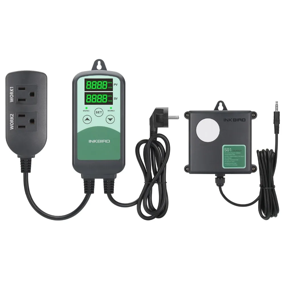 INKBIRD ICC-500T Digital CO2 Controller Programmable CO2 Controller&Monitor for Agricultural Livestock Industries Ventilation