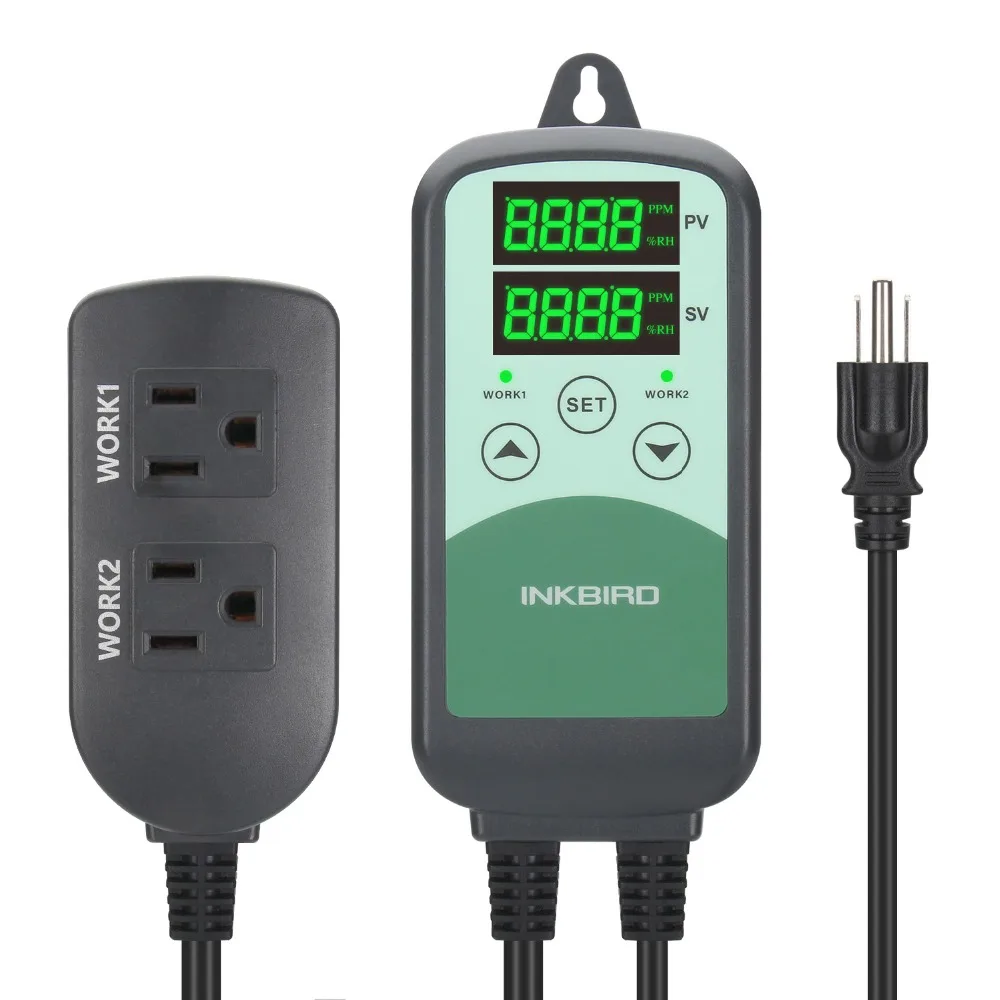 INKBIRD ICC-500T Digital CO2 Controller Programmable CO2 Controller&Monitor for Agricultural Livestock Industries Ventilation