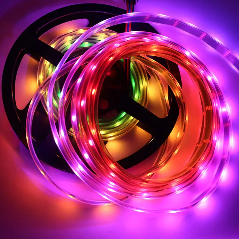 SK9822 DC5V APA102 DATA and CLOCK seperately Smart led pixel strip;5m;30/60/144 leds/pixels/m;IP30/IP65/IP67