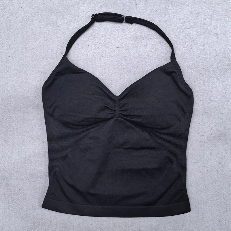 Adjustable Sports Top with Straps for Women, Gym Top with an Exposed Back. Built-in Fastener, Yoga Clothing,