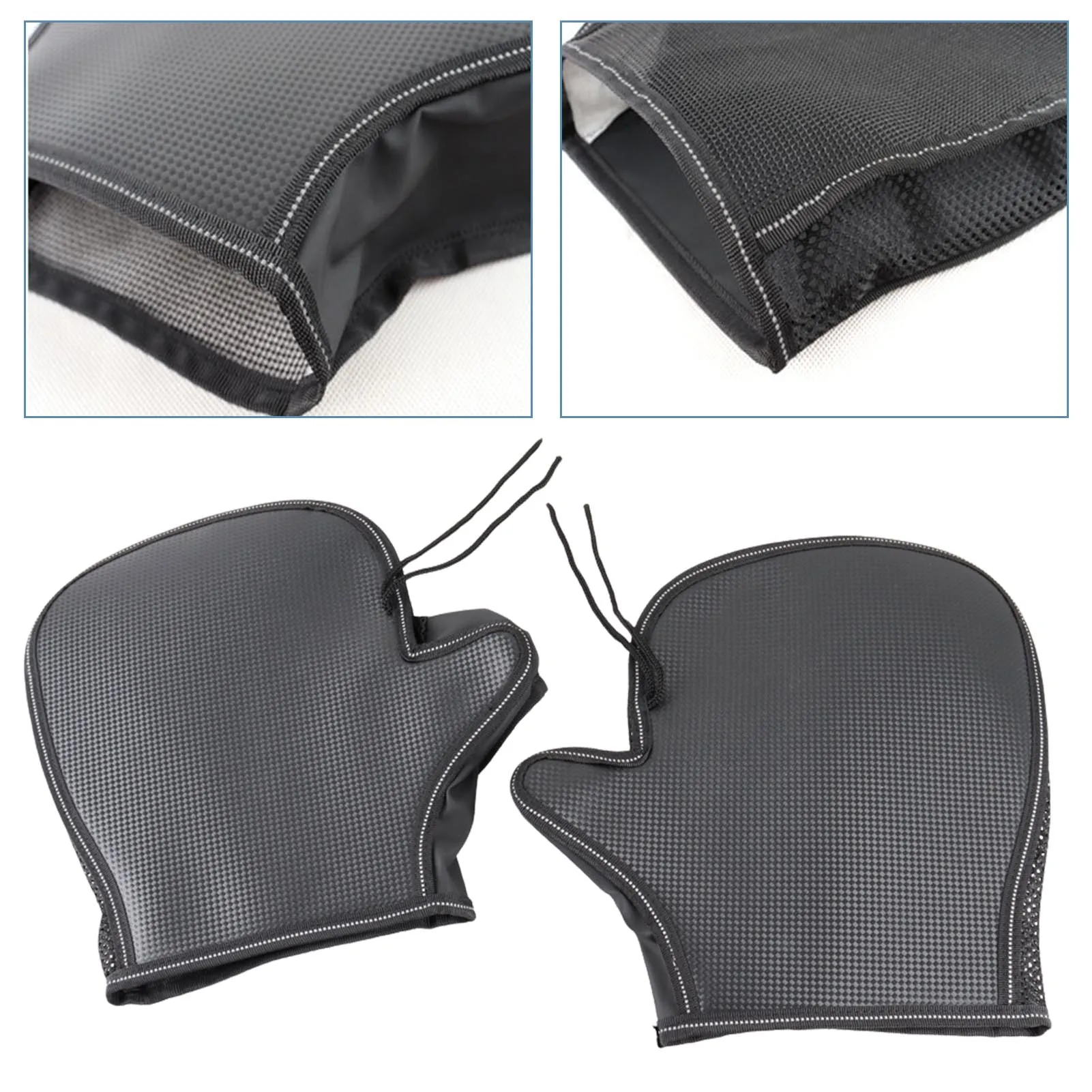 Summer Motorcycle Handlebar Muffs Waterproof PVC Leather Handlebar Muffs PVC Leather Waterproof Sun Protection Gloves With