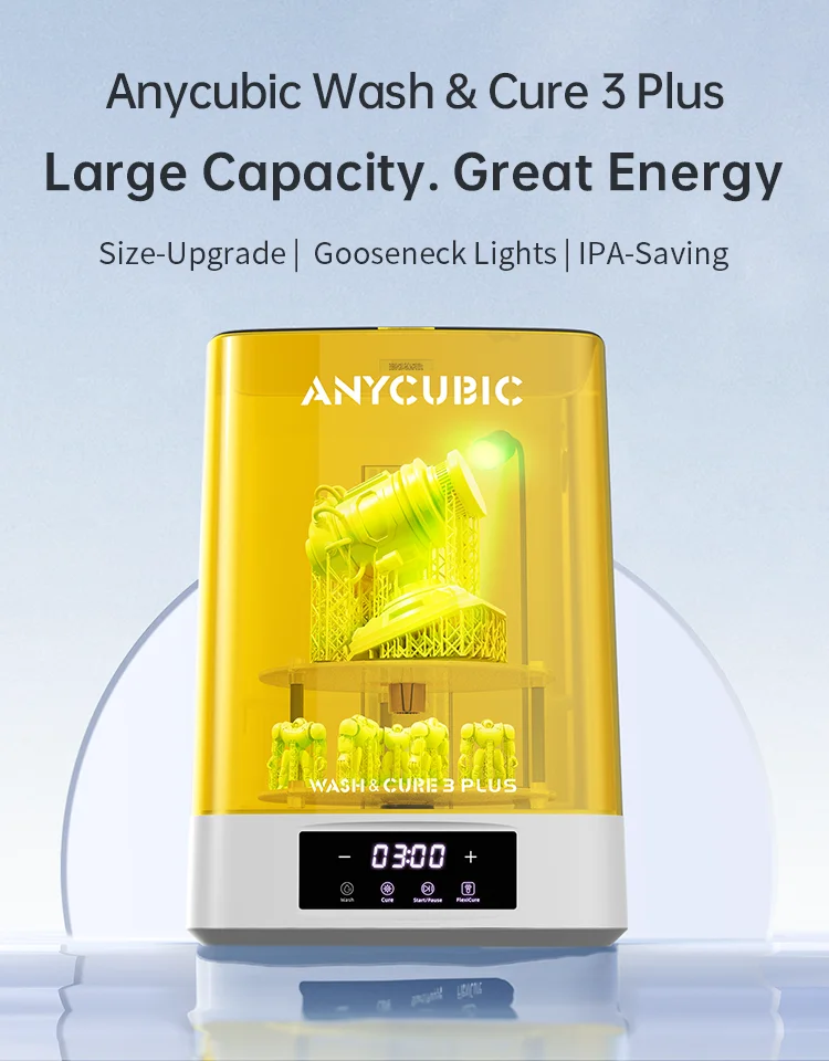 ANYCUBIC Wash & Cure 3 Plus Washing Curing 2 in 1 Machine For Photon Mono M7 LCD 3D Printer 3D Printing Models
