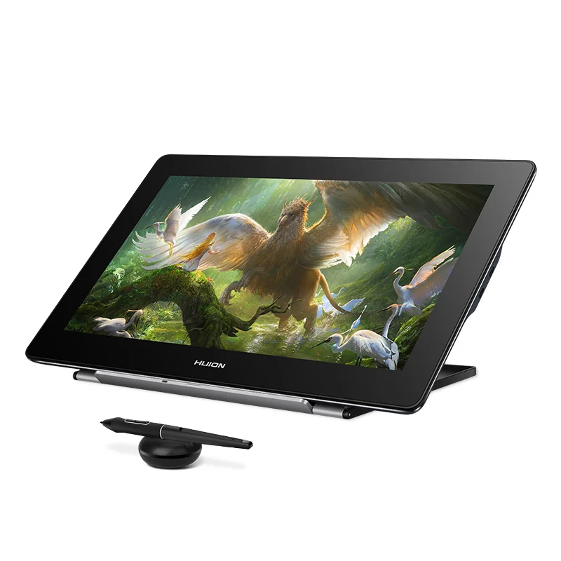 HUION Pen Display Monitor Kamvas Pro 16 4K UHD Screen AG Glass 120% sRGB Painting Graphic Pen Tablet for Drawing Android Support