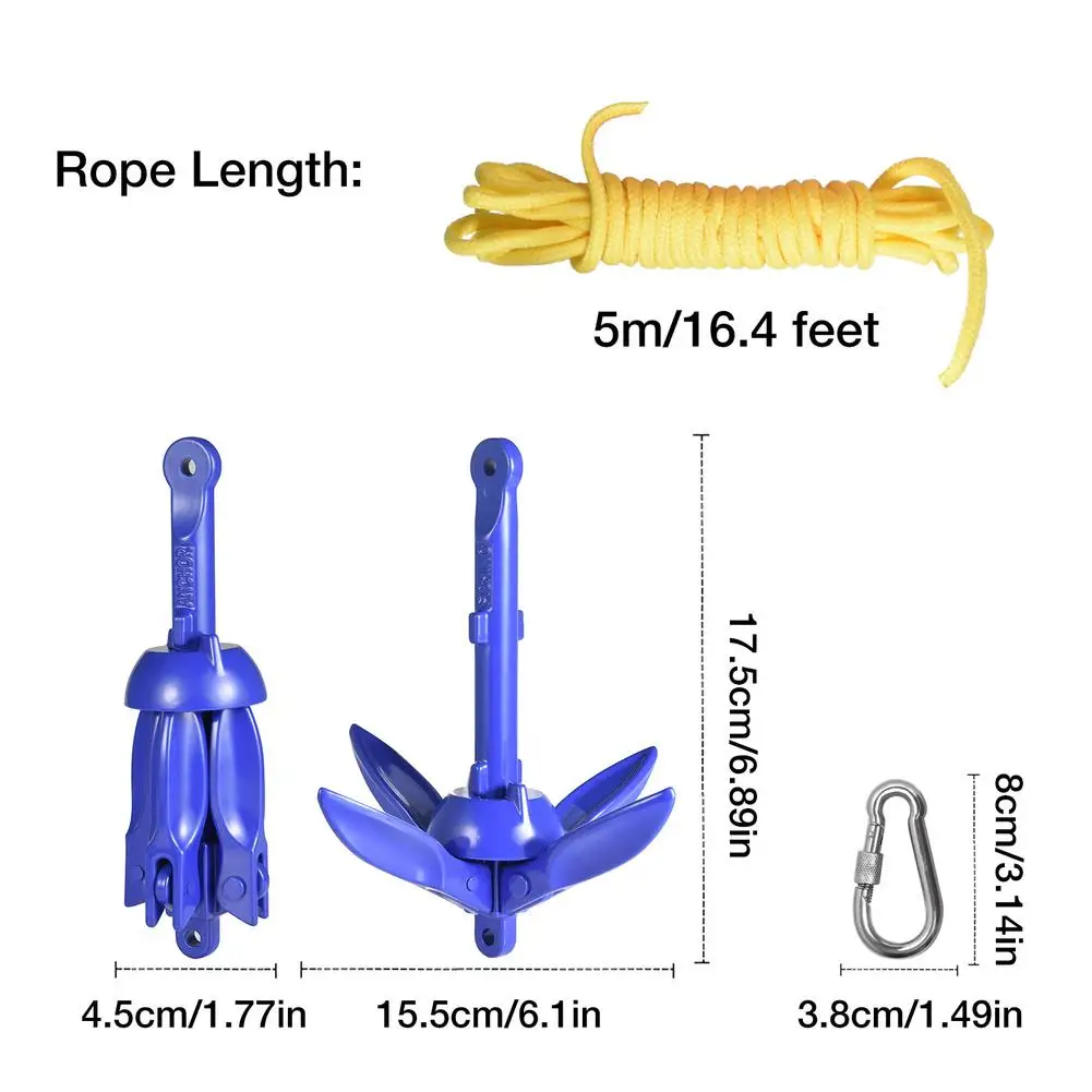 1Set Complete Kayaking/paddle Board Anchoring Kit Kayak Anchor Kayak Canoe Motorboat SUP Paddle Board Boat Anchor Dropshipping