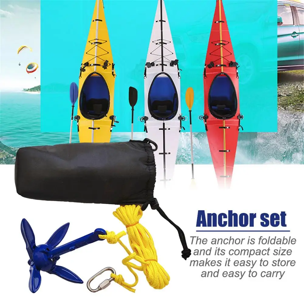 1Set Complete Kayaking/paddle Board Anchoring Kit Kayak Anchor Kayak Canoe Motorboat SUP Paddle Board Boat Anchor Dropshipping
