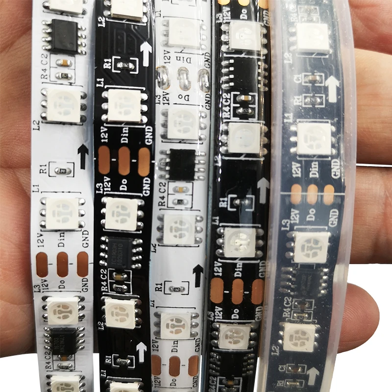 DC12V 5 M WS2811 LED Pixel Bande Rgb Colour 5050 LED Bande Ruban Flexible Adressable LED Bande 1 IC Control 3 Leds Lights
