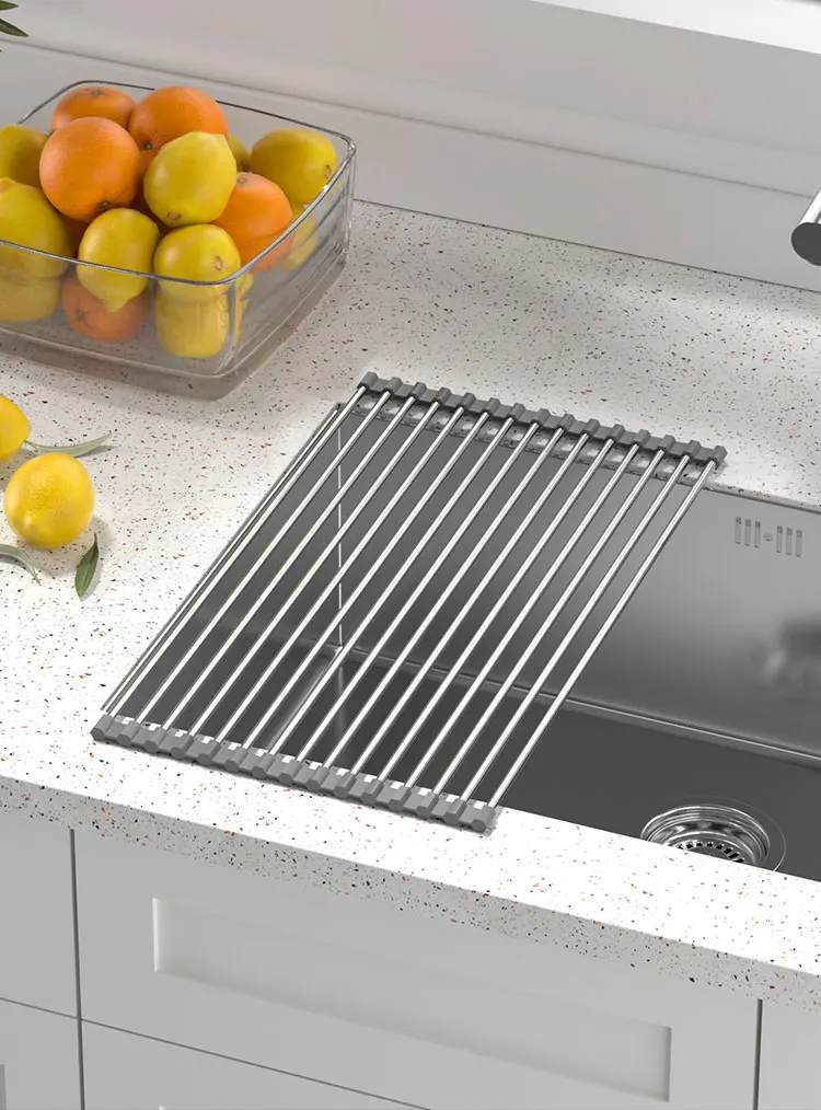Instant Expansion! The Invisible Countertop Organizer for Sinks—Perfect for Washing Vegetables and Draining Utensils