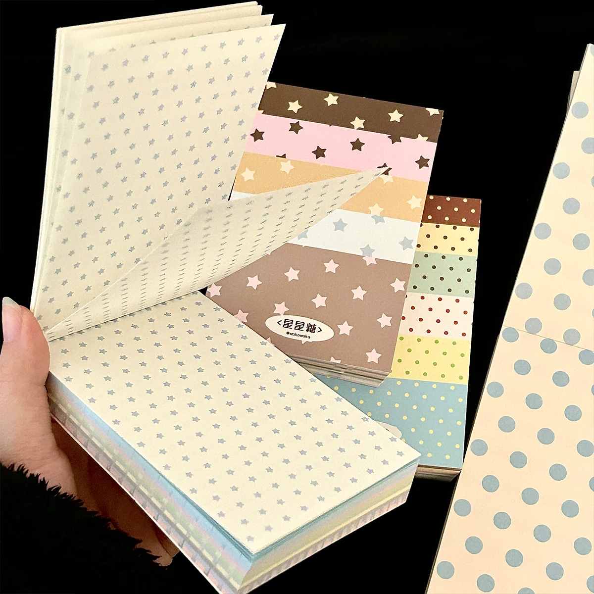 A7 Polka Dot Memo Pad Tearable Double Sided Scrapbook Paper Writing Journal Planner Scrapbooking Supply 100 Sheets