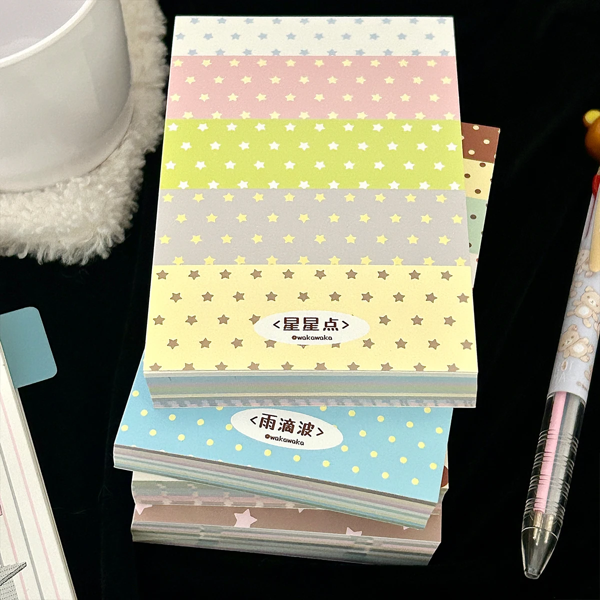 A7 Polka Dot Memo Pad Tearable Double Sided Scrapbook Paper Writing Journal Planner Scrapbooking Supply 100 Sheets