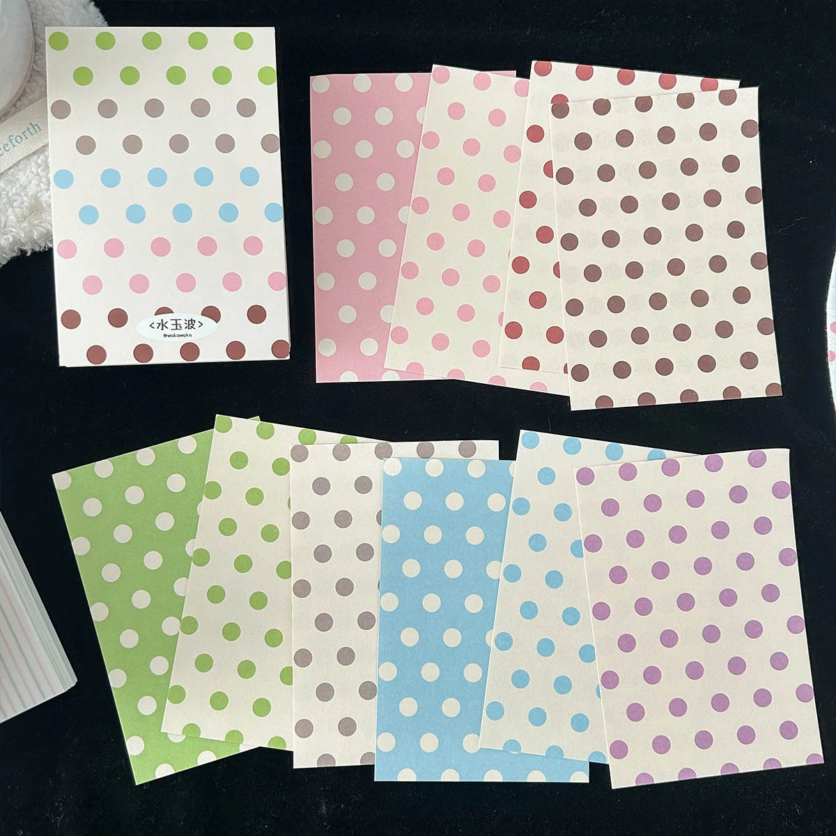 A7 Polka Dot Memo Pad Tearable Double Sided Scrapbook Paper Writing Journal Planner Scrapbooking Supply 100 Sheets