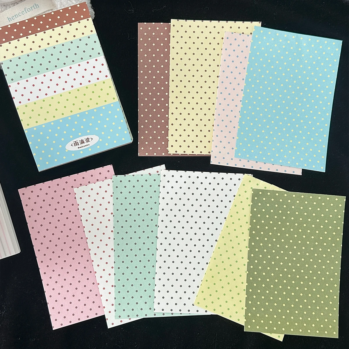 A7 Polka Dot Memo Pad Tearable Double Sided Scrapbook Paper Writing Journal Planner Scrapbooking Supply 100 Sheets