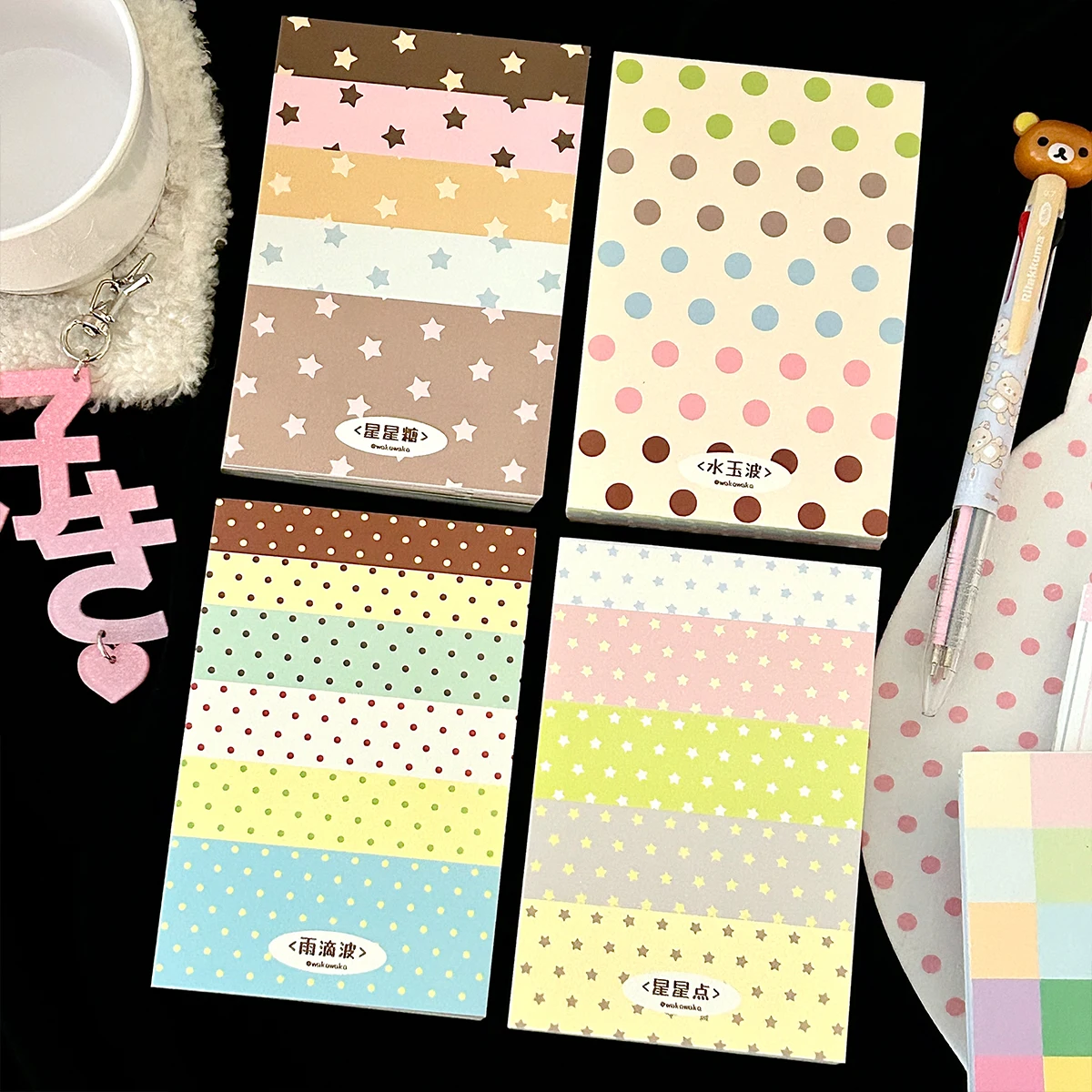 A7 Polka Dot Memo Pad Tearable Double Sided Scrapbook Paper Writing Journal Planner Scrapbooking Supply 100 Sheets