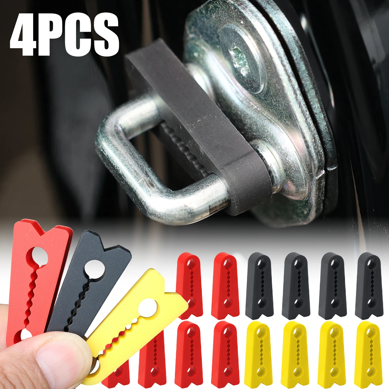 4 Pcs/Set Car Door Latch Shock Absorber Pads Door Lock Shock Absorbers & Buffering Seals Anti-Vibration Kit for Toyota Camry