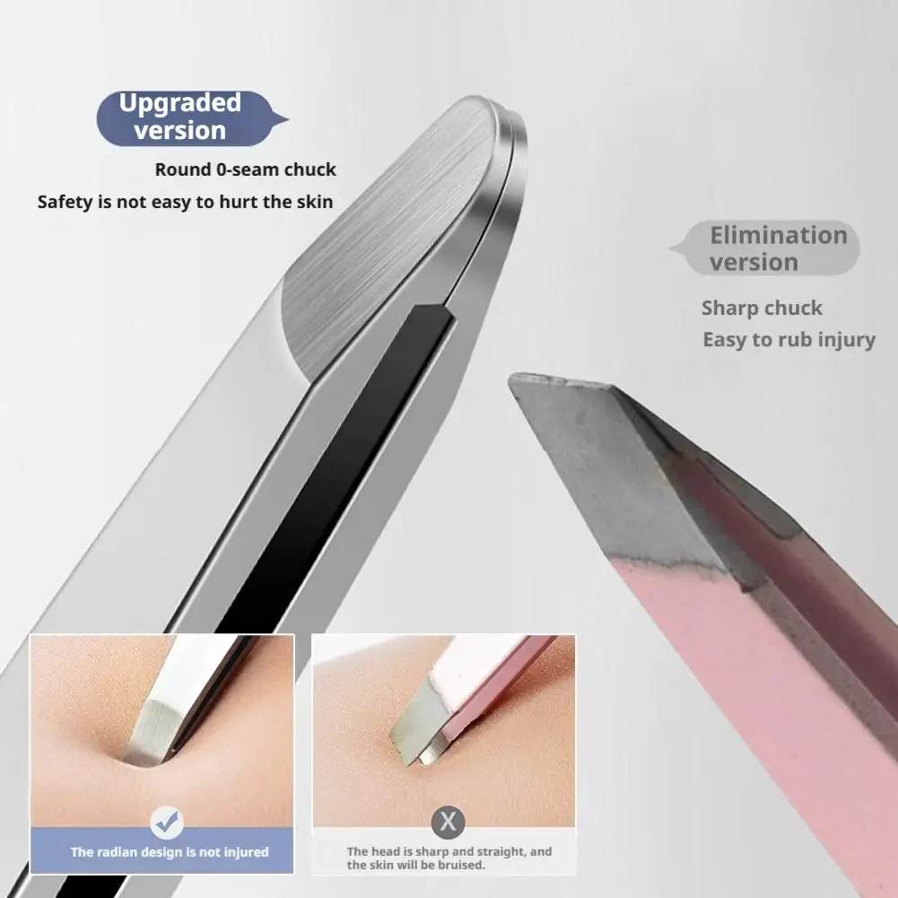 1Pc New Eyebrow Tweezers Non-slip Makeup Remover Tweezer Tools Stainless Steel Face Hair Women Removal Clip