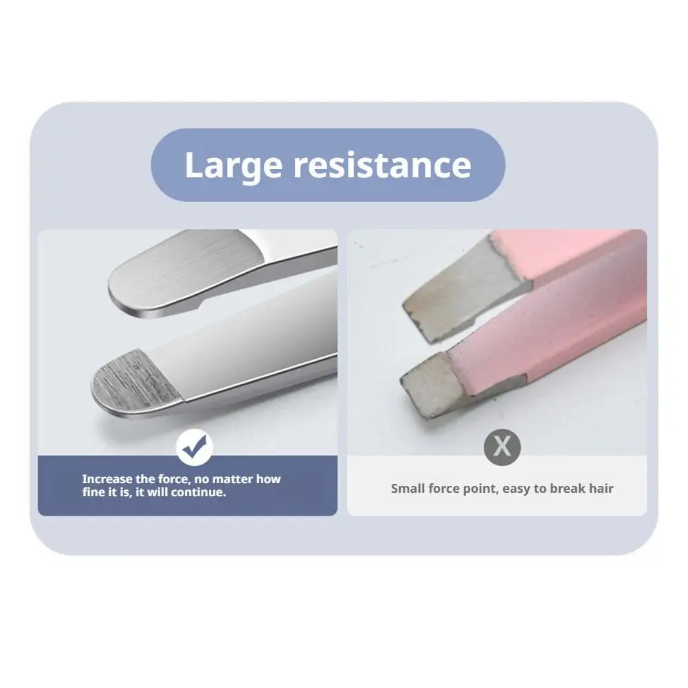1Pc New Eyebrow Tweezers Non-slip Makeup Remover Tweezer Tools Stainless Steel Face Hair Women Removal Clip