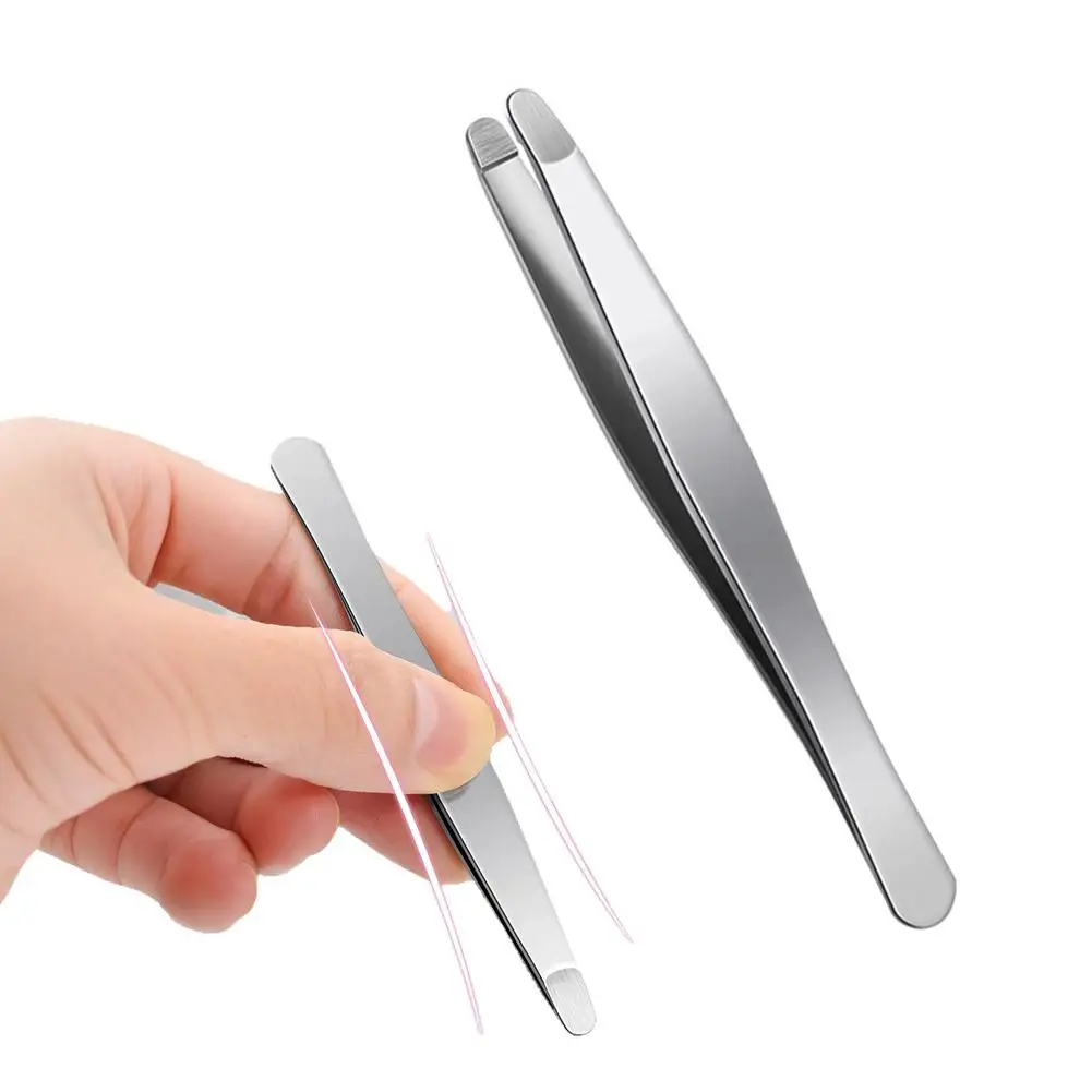 1Pc New Eyebrow Tweezers Non-slip Makeup Remover Tweezer Tools Stainless Steel Face Hair Women Removal Clip