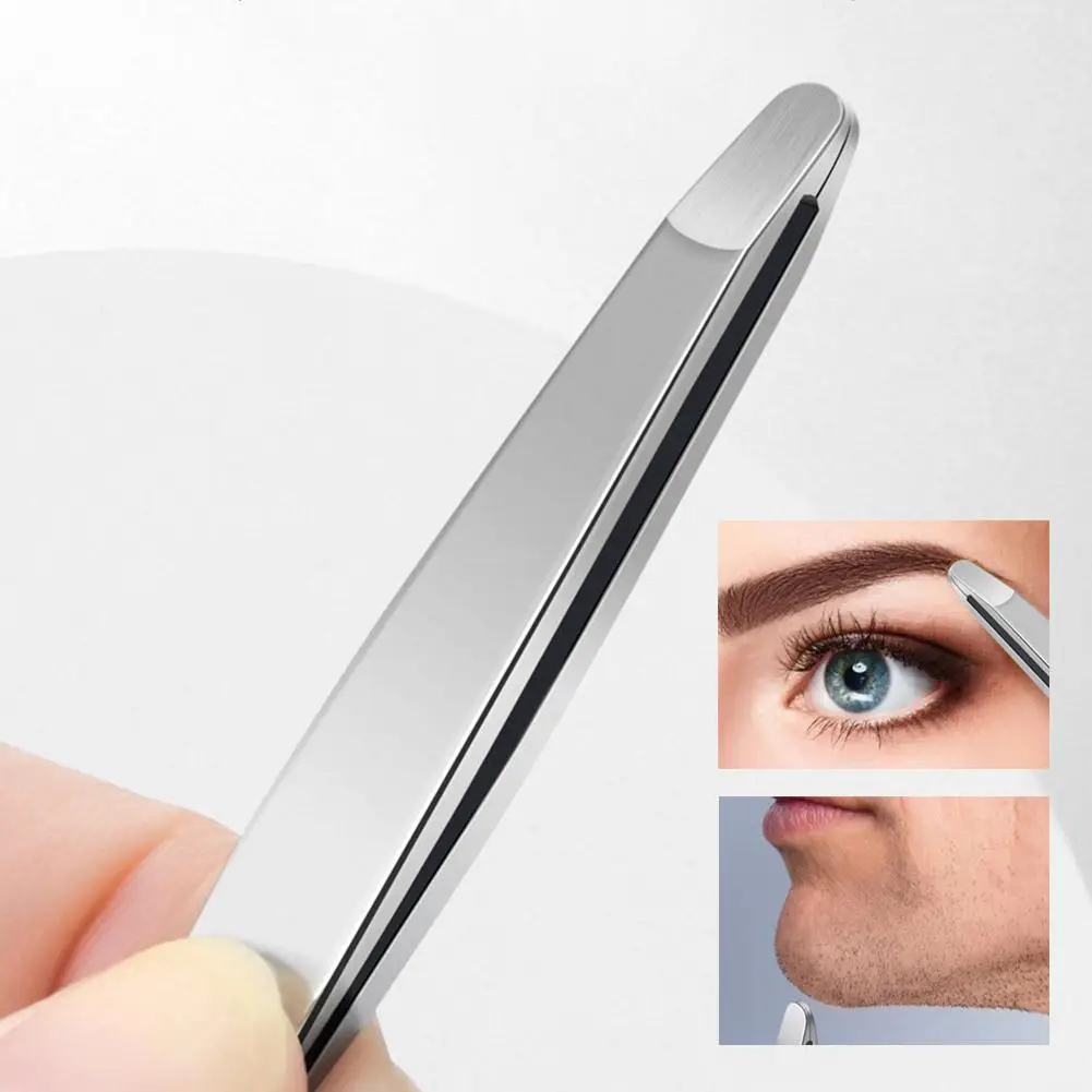 1Pc New Eyebrow Tweezers Non-slip Makeup Remover Tweezer Tools Stainless Steel Face Hair Women Removal Clip