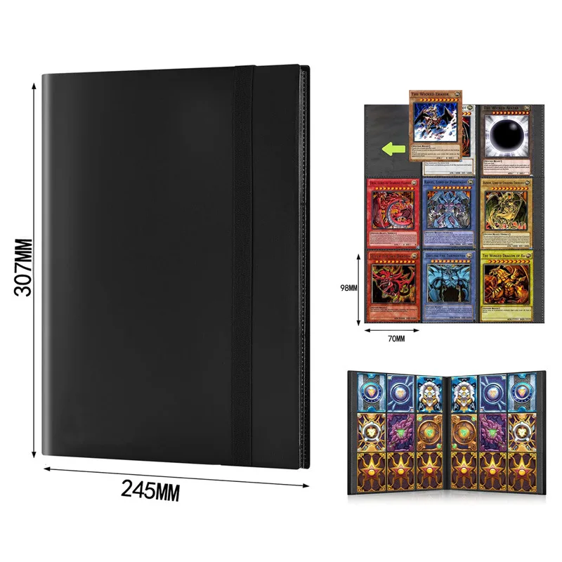 160/360 Cards Capacity Pocket Holder Binders Albums For Yugioh Baseball Football Sports Game Card Book Sleeve Binder Toy